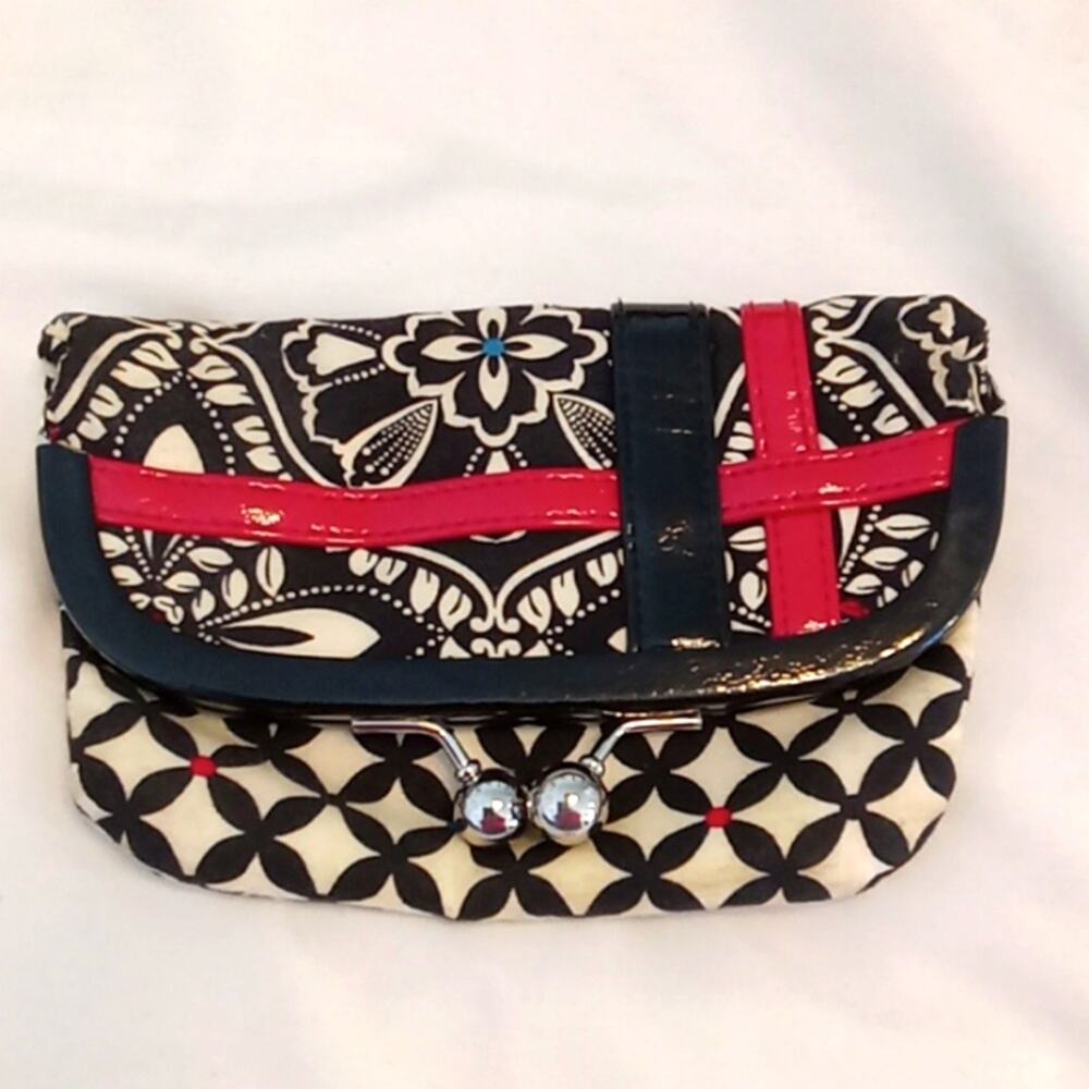 Vera Bradley Please Hold Barcelona Kiss Lock Purse